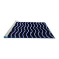 thumbnail image 2 of Ahgly Company Machine Washable Indoor Rectangle Abstract Blue Modern Area Rugs, 3' x 5', 2 of 4