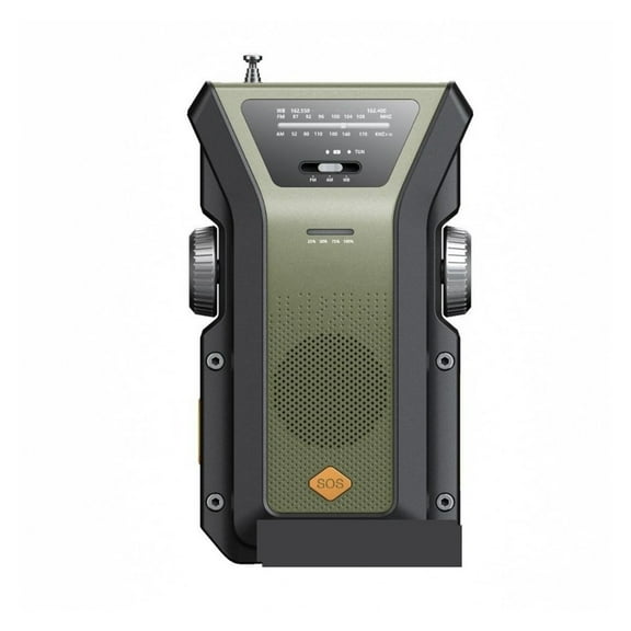 4000mAH Emergency Radio Multifunctional Emergency Radio Solar Outdoor Charging Multi-band Hand-cranked Power Generation Portable Disaster Prevention SOS ,Portable