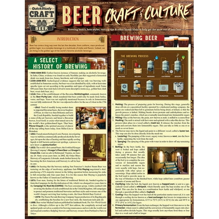 Beer - Craft & Culture : QuickStudy Laminated Reference Guide to Brewing, Ingredients, Styles &