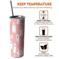 thumbnail image 6 of 20oz Halloween Ghosts with Boo Skinny Tumblers Stainless Steel Tumbler with Lid and Straw,Vacuum Insulated Double Wall Travel Tumbler Cups with Cleaning Brush for Coffee,Tea, 6 of 6