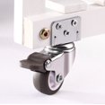 thumbnail image 4 of Ruedas para muebles de 4 piezas, rueda giratoria que no deja marcas, ruedas para muebles con soporte en U, ruedas giratorias de goma con freno, 4 of 5