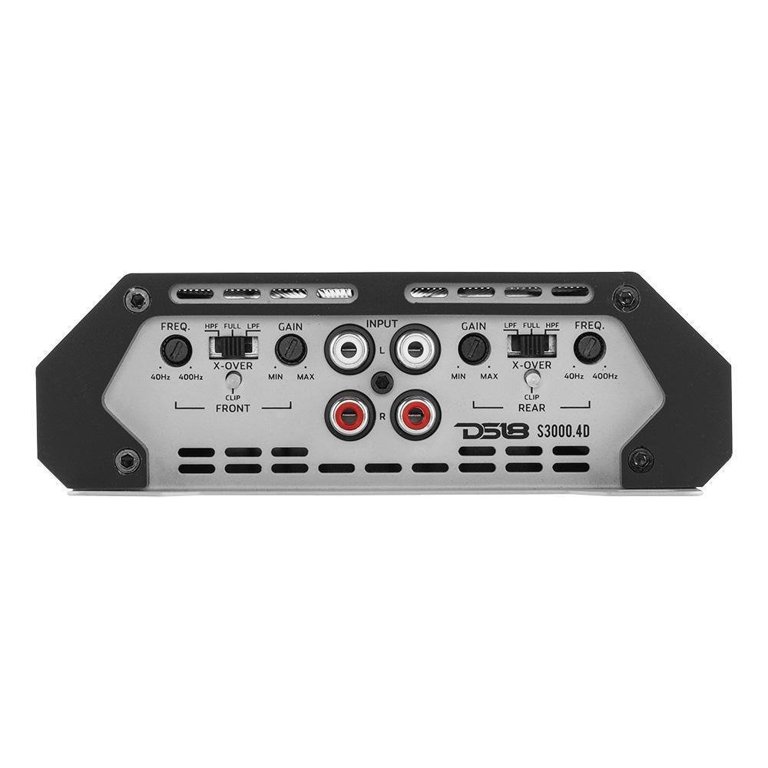 DS18 S3000.4D Class D 3000 Watt MAX 4 Channel Car Audio Digital