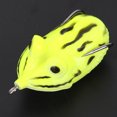 thumbnail image 2 of Señuelos de pesca artificiales realistas, forma de rana de silicona, cebos blandos, accesorio para aparejos (amarillo), 2 of 8