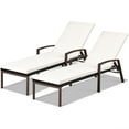 thumbnail image 6 of Gymax 2 PCS Patio Rattan Chaise Lounge Chair Outdoor Reclining Chaise Sun Lounger, 6 of 6