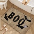 thumbnail image 3 of 1pc Boo Bat Decoration Absorbent Non-Slip Bathroom Thickened Flannel Rug Decor,Soft,Quick Drying,Suitable For Indoor/outdoor Use,Bathrooms,Bedrooms,Kitchens,Terrace,Laundry Rooms,16"x24", 3 of 9
