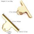 thumbnail image 2 of Clips de papel de bulldog de acero inoxidable dorado, soporte de archivo de abrazadera grande de metal de 2 paquetes compatible con tablero de dibujo, pintura, fotos Afortunado Sencillez, 2 of 5