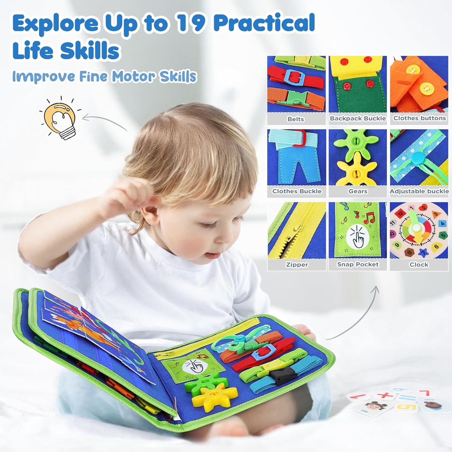 Beautysureup Busy Board Montessori Sensory Toy photo 4