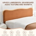 thumbnail image 5 of King Size Bed Frame with Lift Up Storage, Boucle Upholstered Platform Bed with Curved Headboard, No Box Spring Needed, Hydraulic Storage, Brown, 5 of 6