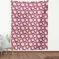 thumbnail image 4 of Ambesonne Floral Fabric by the Yard Upholstery, Petal of Japanese Cherry, 1 Yard, Pale Pink Maroon Yellow, 4 of 5