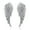 White Golden, variant on Opolski Women's 9K Gold Plated Angel Wings Crystal Ear Studs Luxury Earrings Jewelry