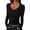 36#Black, variant on Women Long Sleeve V Neck Slim Fit Shirts Basic Tee Tops 2025 Fall Casual T Shirt Blouse Outfits Clothes Orange S