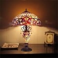 thumbnail image 2 of COOPER Tiffany-style 3 Light Victorian Double Lit Table Lamp 16" Shade, 2 of 8