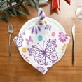 thumbnail image 4 of Coolnut Set of 6 Lace Colorful Butterflies Napkins Cloth Napkins 20"x20", Washable Polyester Dinner Napkins for Parties, Wedding, Restaurant, 4 of 6