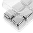 thumbnail image 3 of Masteelf 6pcs Stainless Steel Ice Cubes Whiskey Cubes Metal Whiskey Rocks Tool Reusable Ice Stones Rocks for Drinks Chilling Whiskey Wine Silver (Boxed), 3 of 8