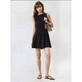 thumbnail image 2 of Sleeveless A-Line Mini Dress with Button Detail, 2 of 5