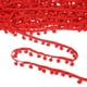 thumbnail image 1 of Cinta de flecos de pompones Uxcell, 20 yardas, cinta de pompones mini de 8 mm para decoración del hogar/manualidades de bricolaje, rojo oscuro, 1 of 1