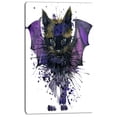 thumbnail image 2 of Chat Noir aux Ailes Bleues - Art Mural sur Toile d'Animal, 2 of 3