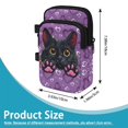 thumbnail image 7 of COEQINE Crutch Accessories Bag Elbow Crutch Pouch Black Cat Heart Purple Forearm Crutch Pouch, Walking Cane Bag, Lightweight, Large Capacity, for Walking Cane, Hiking Stick, 7 of 7