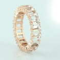 thumbnail image 3 of KIRAN FINE JEWEL Baguette Blue Topaz Wedding Ring Rose Gold Plated 925 Sterling Silver Wedding Engagement Band Ring Statement Jewelry Gift For Her, 3 of 5