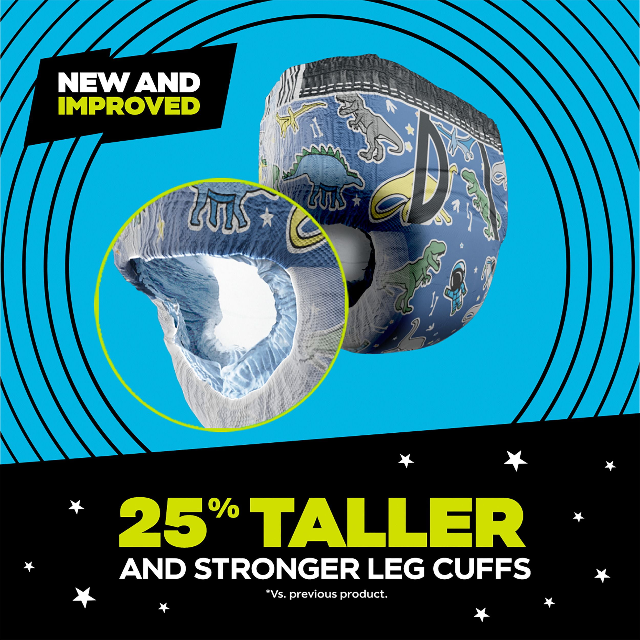 Ninjamas Boys Bedwetting Nighttime Underwear, Size L (64-95+ lbs), 34 Count