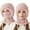 Pink, variant on Women Winter One Piece Beanie Hat Slouchy Fleece Balaclavas Face Mask Neck Scarf Set Earmuff Ski Snow Knit Hats Beige