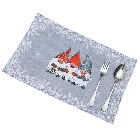 

Garhelper Christmas Decorations European And American Style Cartoon Santa Claus Placemat