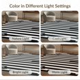 thumbnail image 7 of ODIKA 4'x6' Washable Area Rug Stain Resistant, Low Pile, Easy Care Black White Corridor Alfombras Para Striped Design with Bold Monochrome Symmetry for Dorm Room, Small Living, 7 of 7