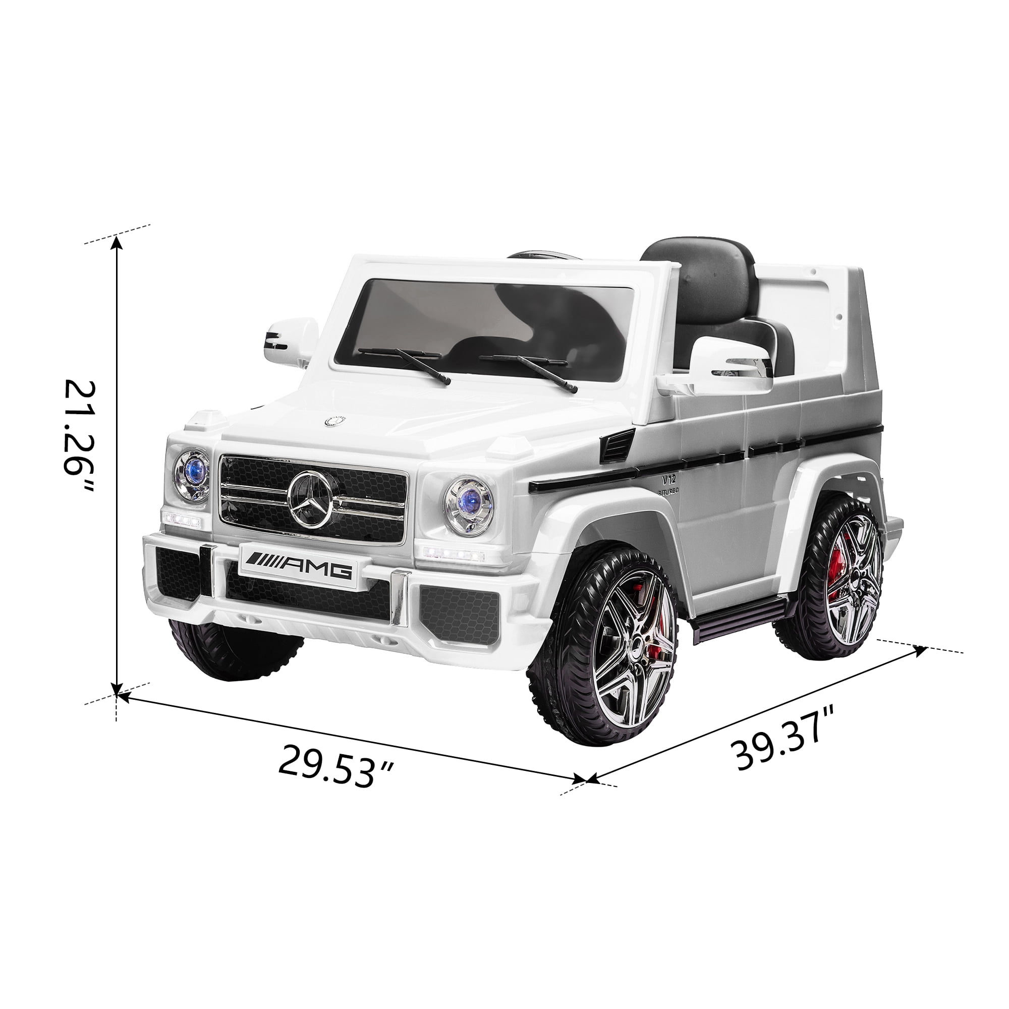 Kepooman 12V Kids Ride on Car, Truck with Remote for Children, White