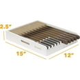 thumbnail image 7 of SpaceAid Bamboo Knife Drawer Organizer, 15"L x 12"W x 2.5"H, White, 7 of 7
