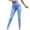 Blue, variant on Women Solid High Waisted Butt Leggings Control Squat Proof Yoga Pants Soft Stretch Quick Dry Workout Running Athletic Gym Pants for Women Full Length Compression Skinny