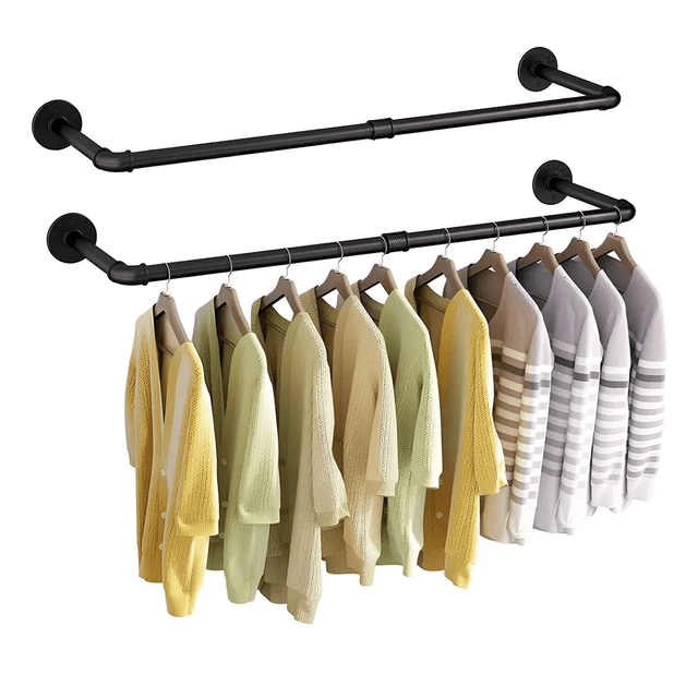 Perchero Organizador De Pared Estante Metal multiuso Xtellar negro