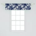 thumbnail image 2 of Leafy Design Window Valance, Autumnal Leaf Silhouettes Romantic Artwork on Dark Night Look Back, Curtain Valance for Kitchen Bedroom with Rod Pocket, 54" X 18", Dark Lavender Ivory, by Ambesonne, 2 of 2