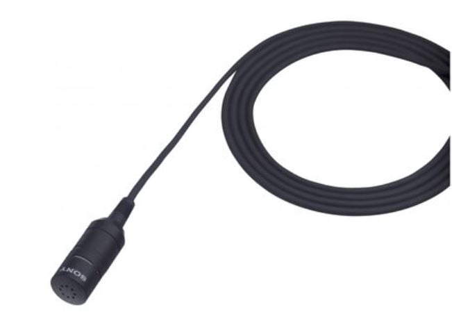 Sony ECM-66B Unidirectional Lavalier Condenser Microphone – Professional Lapel Mic with XLR Connector – Ideal for Theater, Presentations, & Interviews + 4x AA w/ Charger + XLR to 1/4 TRS + More