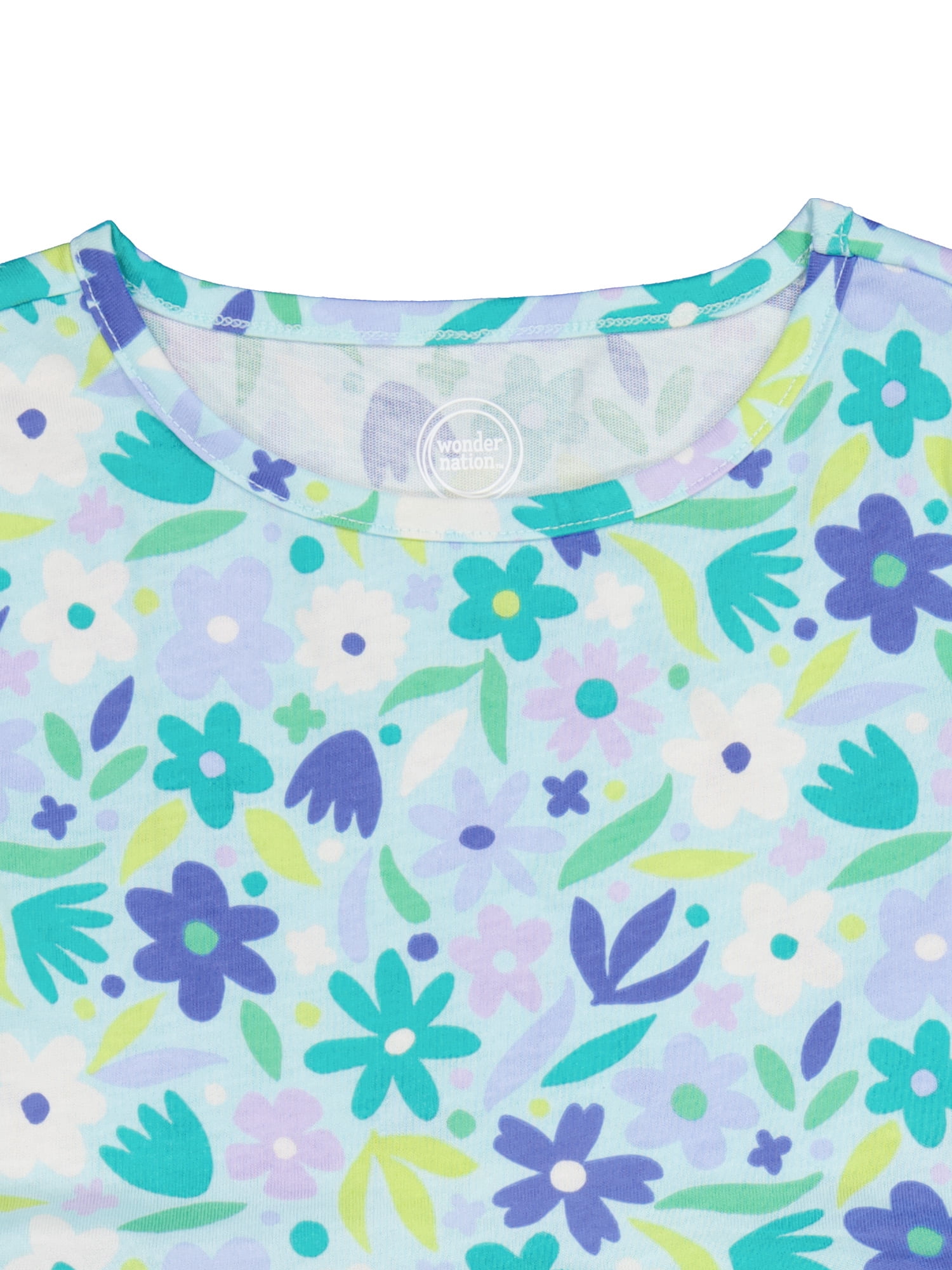 Wonder Nation Girl's Short Sleeve Play Dress, 2-Pack, Sizes 4-18 & Plus