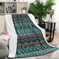 thumbnail image 2 of Throw with Soft Sherpa Lining - Southwestern Couch Blanket Tribal Style Warm & Lightweight 50 x60 Blanket Bed Throw Blanket for Couch Bed or Outdoor Camping, 2 of 5