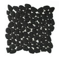 thumbnail image 5 of The Tile Life Huron Rock Black Matte Glass Mosaic Floor and Wall Tile 12x12 in 1-Piece, 5 of 11