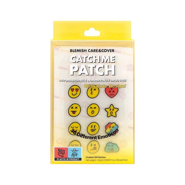 Parche Anti acné Catch me Patch Emoticon Dots Bonitos 36 piezas