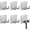 6 Packs-Silver, variant on 6 Pack Self Adhesive Wall Hooks, Heavy Duty 44LB Max, 304 Stainless Steel Silver Sticky Hooks, Towel Robe Coat Hooks for Bathroom, Shaver & Hat Hanging
