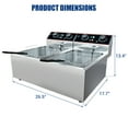 thumbnail image 2 of Friteuse Commerciale de 23 QT, Friteuse Électrique de Comptoir en Acier Inoxydable avec Panier, Commande Individuelle, 1500 W + 1500 W, 2 of 6