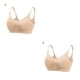 thumbnail image 4 of Minnieouse Sujetadores de maternidad, sujetador de lactancia sin aros, conjunto de bragas, ropa de embarazo, previene la flacidez, sujetador transpirable color L 2piezas Minnieouse CBP172717, 4 of 6