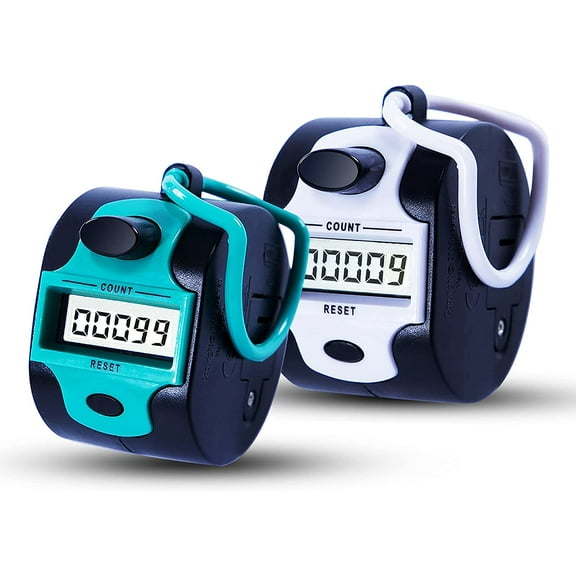 Handy Counter Click Manual Digital clicker Stitch Tally Counters Finger Mechanical Palm Handheld Pitch 5-Digit Electronic Display Click Counter Number Count for Row, People, Golf Lap