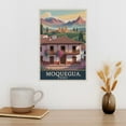 thumbnail image 3 of Vintage City Travel Poster of Moquegua Peru with Colonial Homes And Golden Light Canvas Poster, 3 of 8