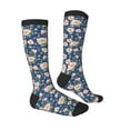 thumbnail image 3 of Fotbe Flower print Women's Men's Novelty Crew Socks Cotton Socks Knee High Socks for Walking,Running,Nurses,Pregnancy, 3 of 9