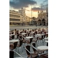 thumbnail image 2 of Blaustein, Alan 23x32 Gold Ornate Wood Framed with Double Matting Museum Art Print Titled - Piazza San Marco Sunrise #8, 2 of 4