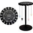 thumbnail image 2 of Pendulum Stand Moth Crystal Display Shelf Wooden Pendulum Holder Rack Black Pendulum Display Stand Witch Stuff, 2 of 8