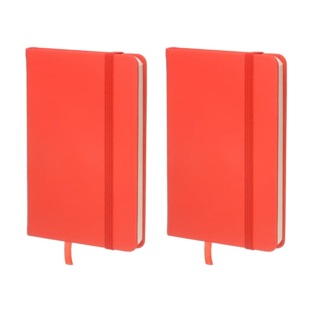 Unique Bargains Carnet de Notes Ligné A6 5.5x3.7' Couverture Rigide 160 Pages 80 Gsm Papier Épais, Rouge