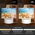 thumbnail image 3 of Cauagu Beach Starfish Shell for Rectangle Acrylic Night Light - Acrylic Modern Bedside Light with LED Light Lamp Base - Decorative Night Lamp for Restaurant Bar Cafe Shop, 3 of 9