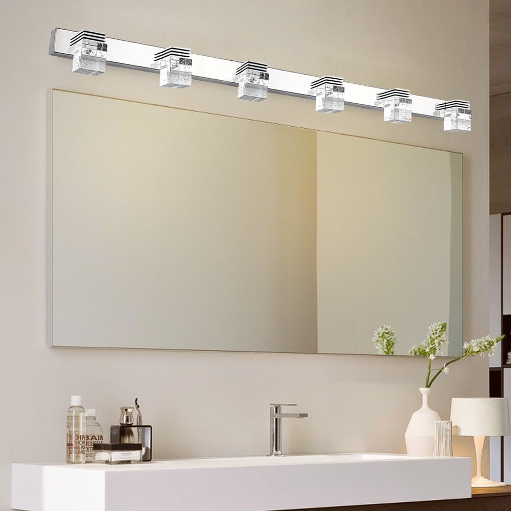 6 Lights 18W  LED Over Mirror Light Space Saving Modern Bathroom Mirror Light Fixtures Over Long Mirror Lights