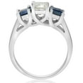 thumbnail image 2 of Pompeii 1 1/2ct Princess Cut Diamond & Blue Sapphire 3 Stone Ring 14K White Gold (H/I,I1), 2 of 3