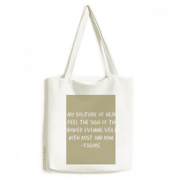 Qoutes Famous People Healing Solitude Night Tote Canvas Bag Shopping Satchel Casual Handbag